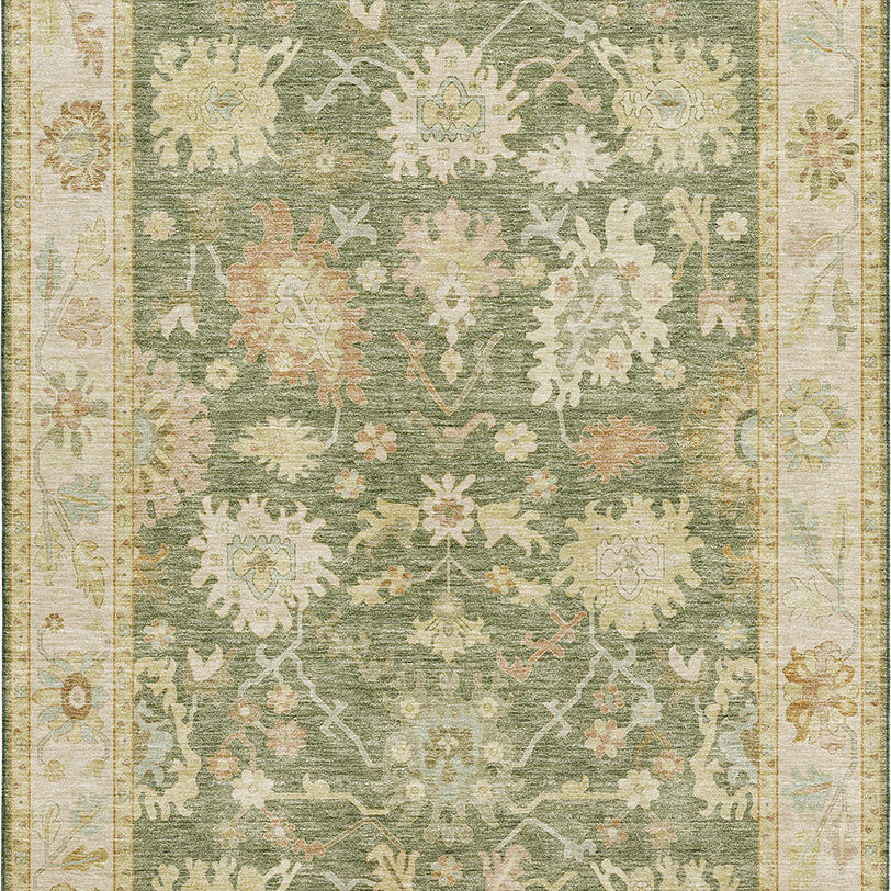Chic sage green rug, perfect at Tacoma Furniture Consignment, exuding sophistication and style for any space.