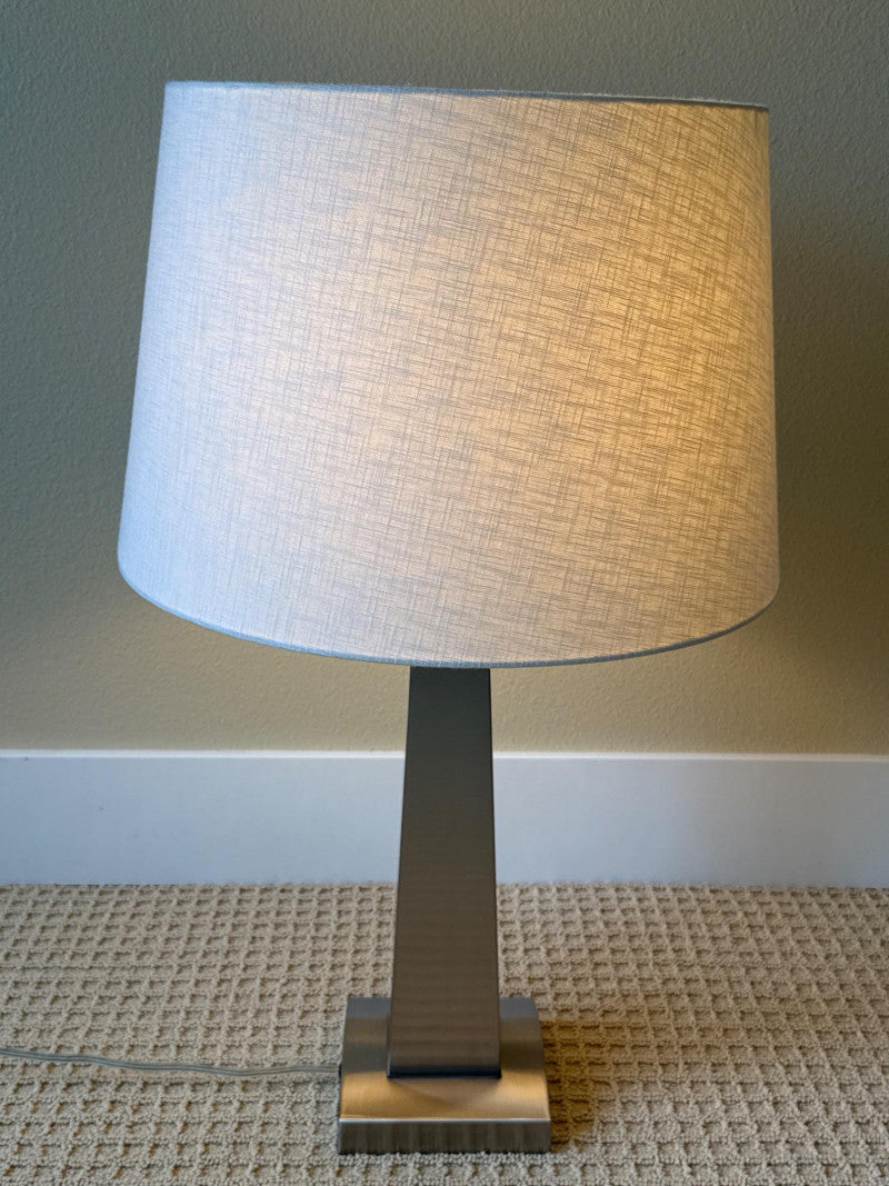 Modern Silver Table Lamps - CN Burman and Co (Pair)