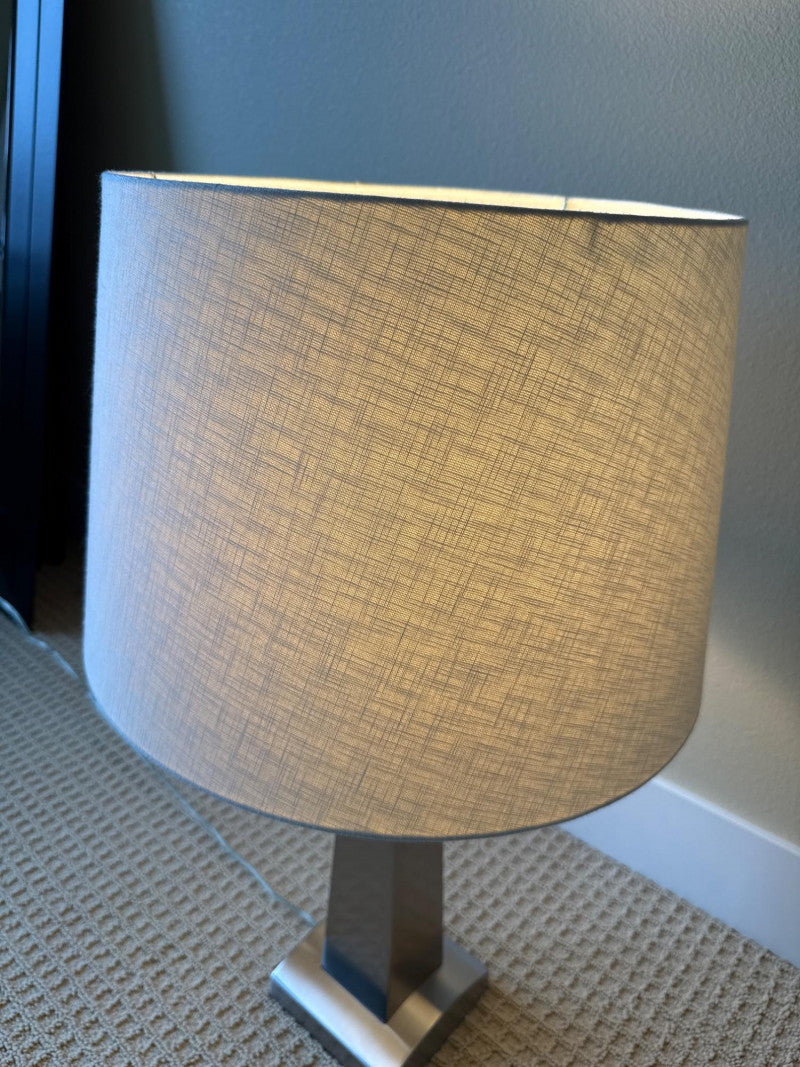 Modern Silver Table Lamps - CN Burman and Co (Pair)