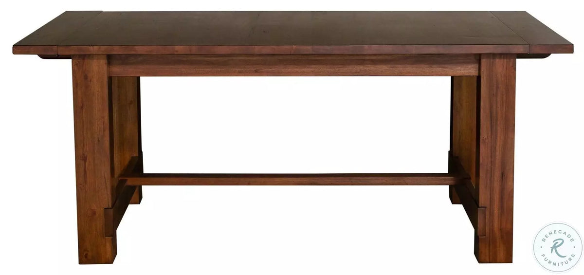Anacortes trestle dining table, front view