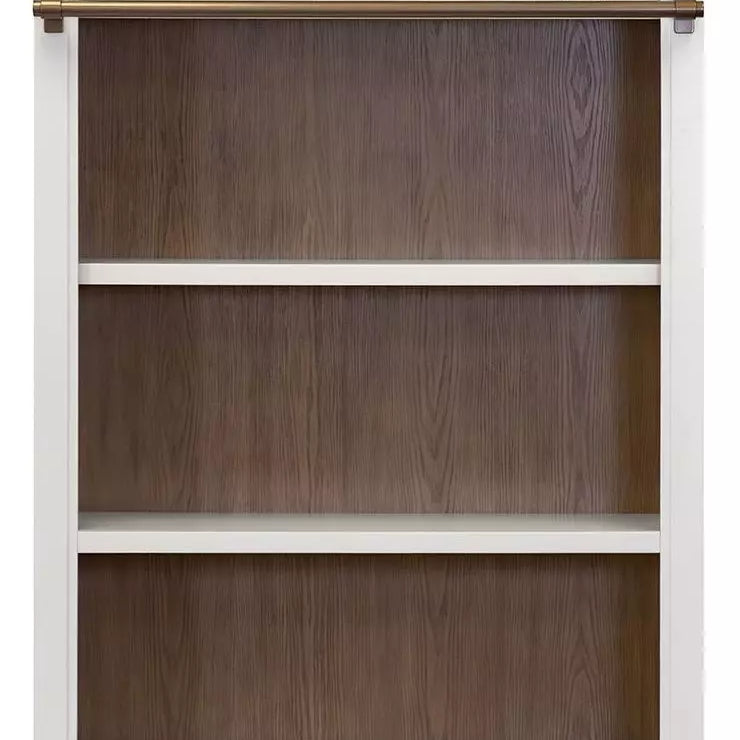 Albany white arched bookcase, front view