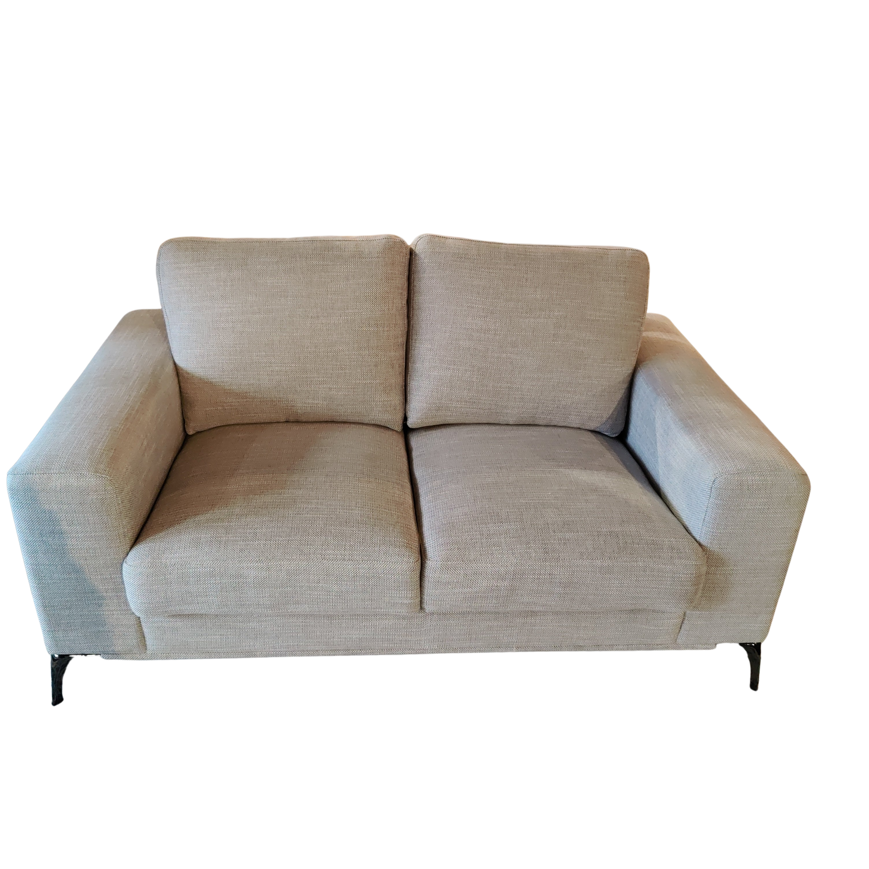comfortable and well build modern loveseat, sleek and minimalistic design.