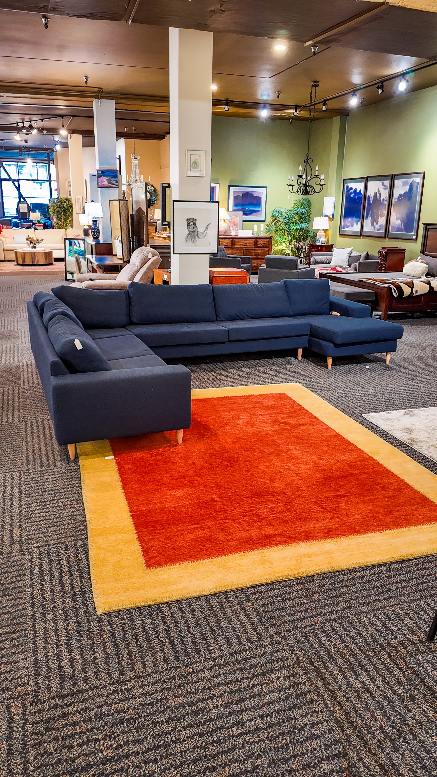 BoConcept Indivi Navy Blue Performance Modular Chaise Sectional