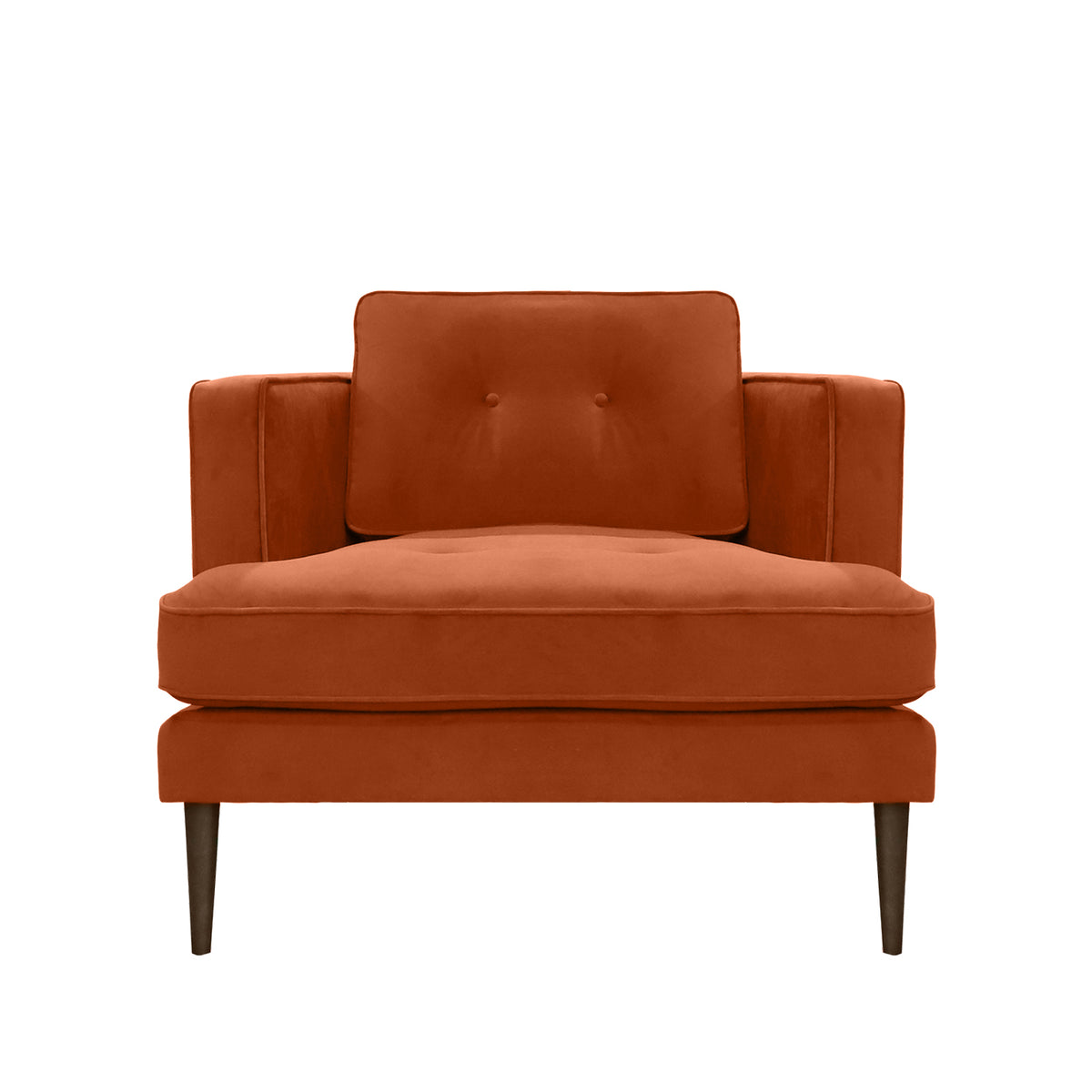 Venus Orange Accent Chair 37" x 37" x 33" Furniture Consignment