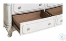 Cinderella dresser carved detail and hardware
