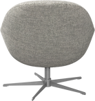 Stock photo: BoConcept Veneto swivel chair in grey fabric, back view showing brushed steel swivel base