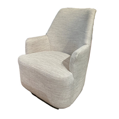 Oatmeal Beige Swivel Reading Chair 29" L x 22" W x 38" H