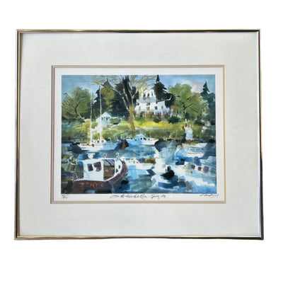 On The Five Mile River Spring” Watercolor Signed by Artist 1991 Edition 77/975  24" x 20"