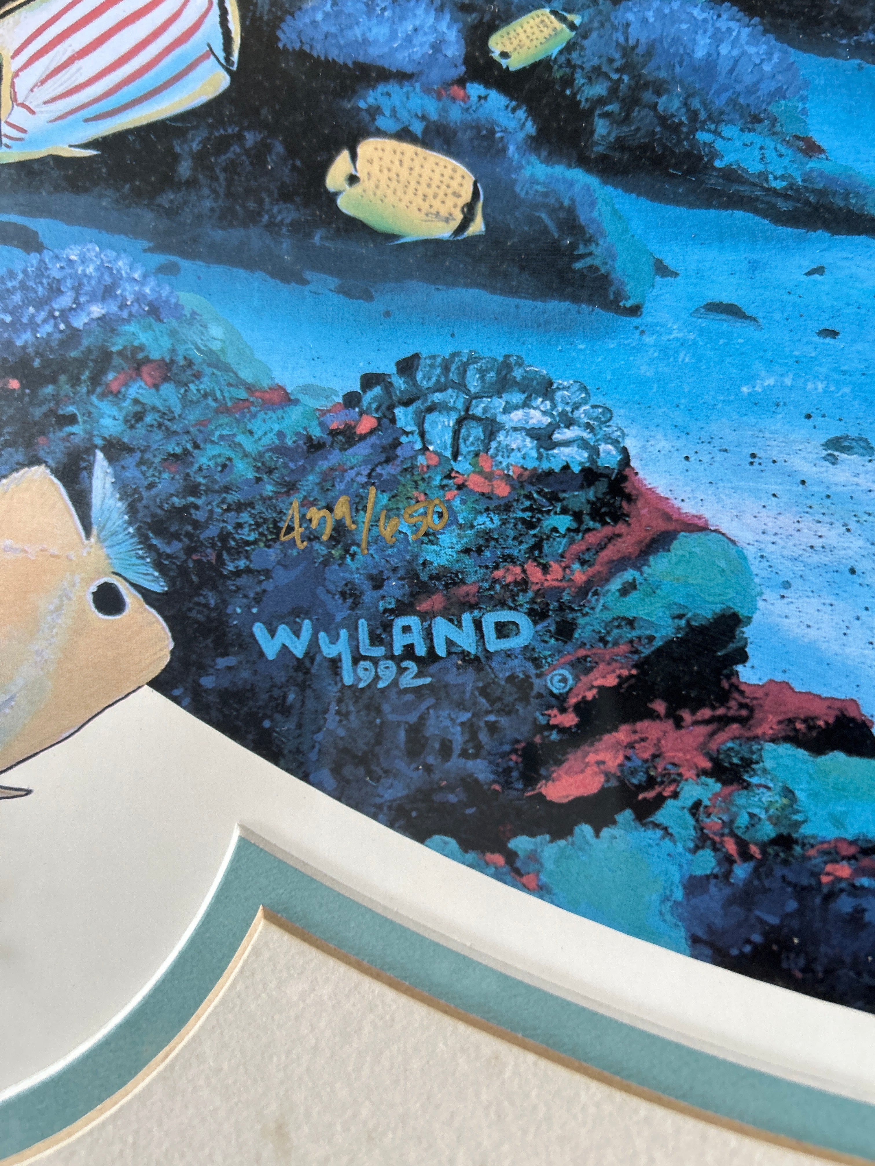 As Is Signed Numbered Wyland Whale Waters Limited Edition Art 35