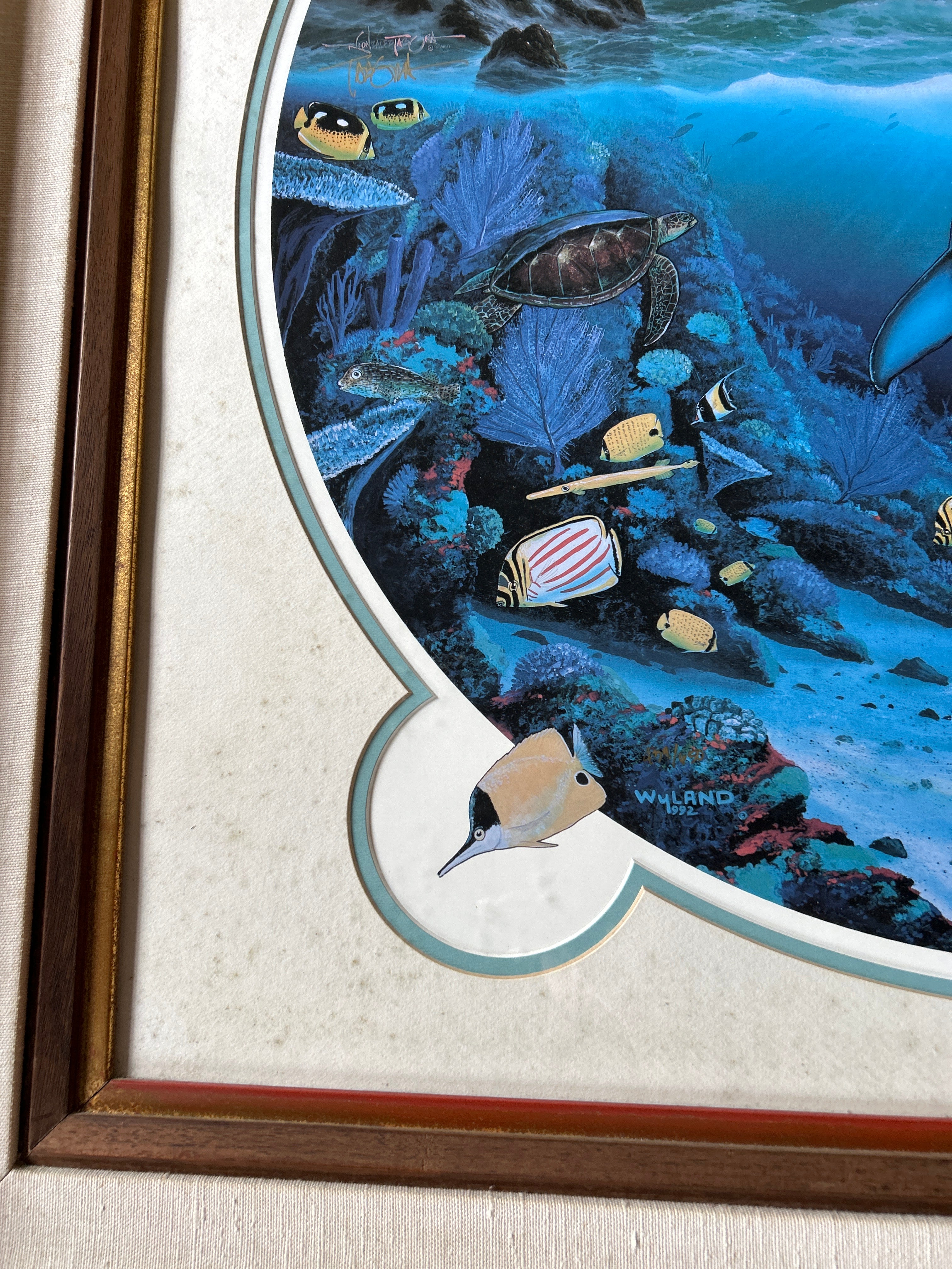 As Is Signed Numbered Wyland Whale Waters Limited Edition Art 35
