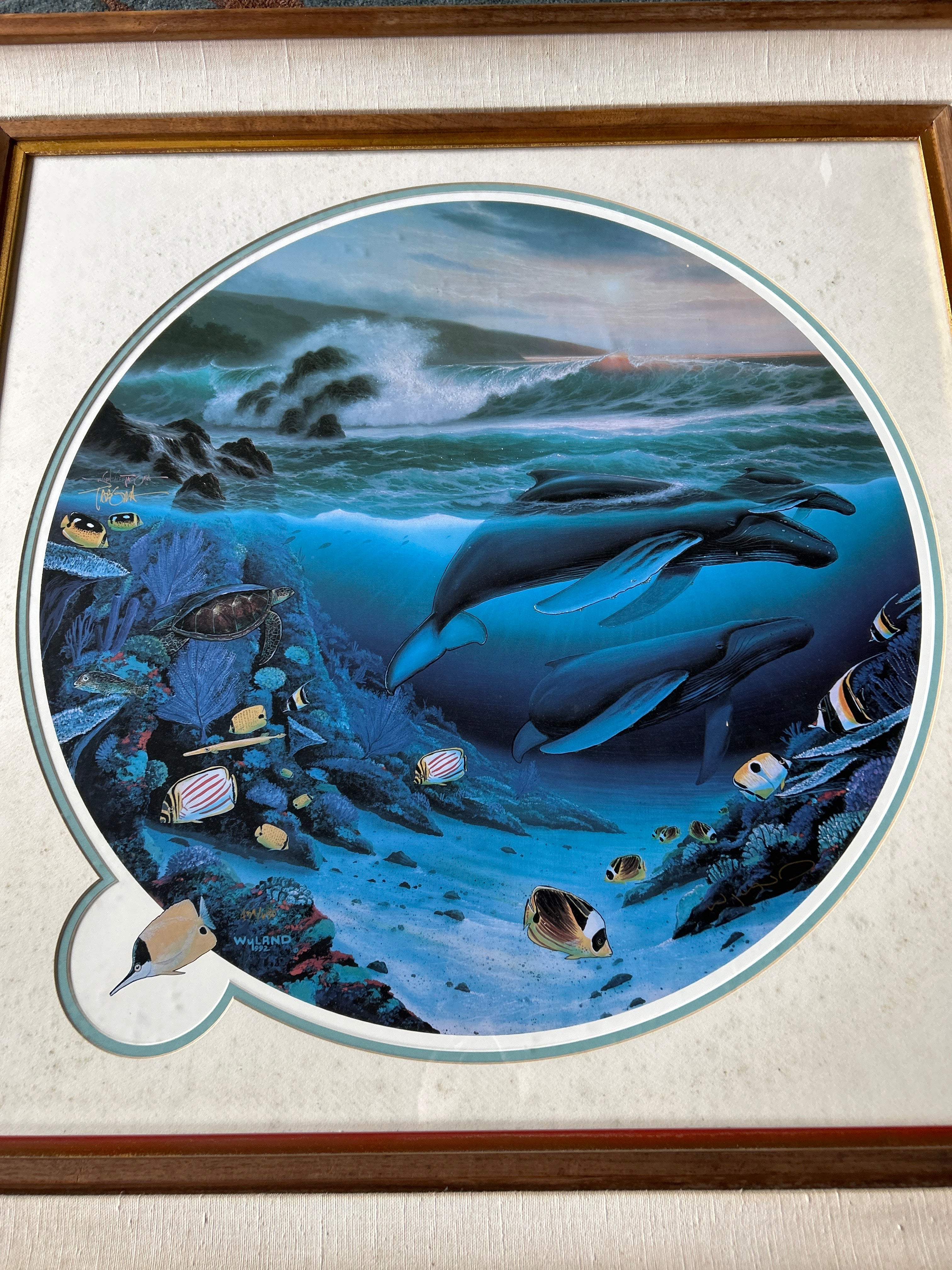 As Is Signed Numbered Wyland Whale Waters Limited Edition Art 35