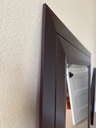 Brown Wood Frame Wall Mirror
