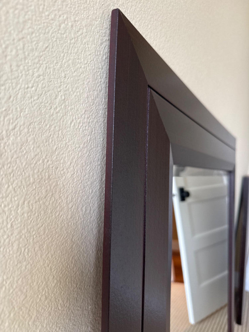 Brown Wood Frame Wall Mirror