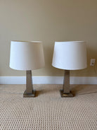 Modern Silver Table Lamps - CN Burman and Co (Pair)