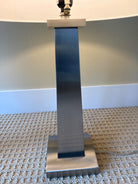 Modern Silver Table Lamps - CN Burman and Co (Pair)