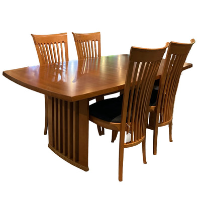 Skovby SM-19 Modern Teak Extending Dining Set 39" W x 68 to 100" L
