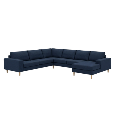 BoConcept Indivi Navy Blue Performance Modular Chaise Sectional 146 1/4" x 107 11/16"