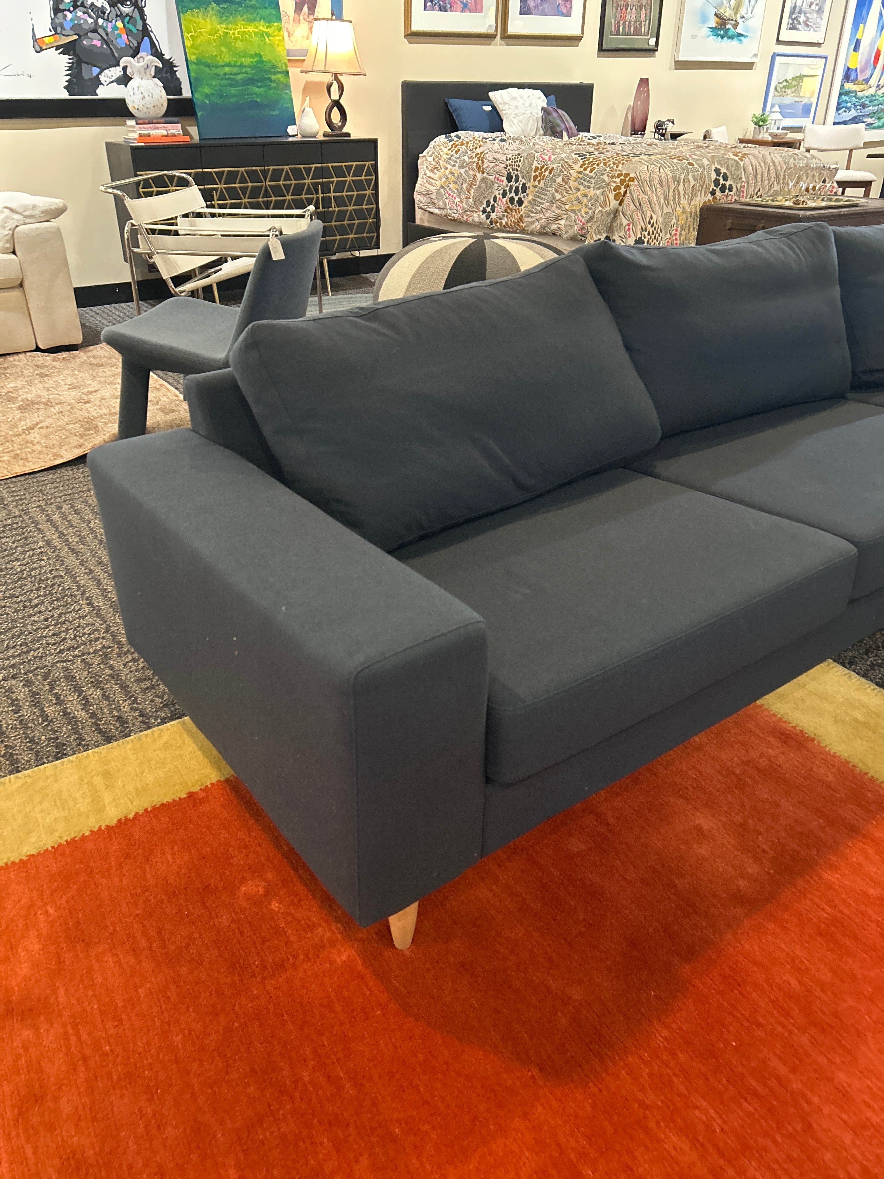 BoConcept Indivi Navy Blue Performance Modular Chaise 146 1/4