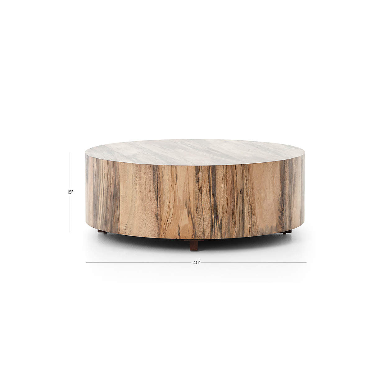 Crate & Barrel Dillon Spalted Primavera Wood 40