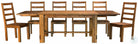 Anacortes trestle table with wood seat chairs