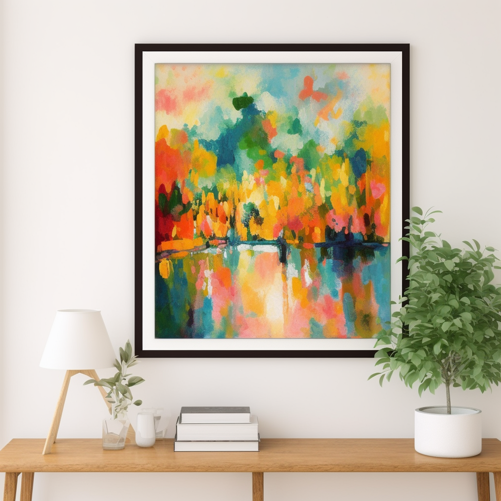 Vibrant and captivating impressionist artwork on display in Tacoma, Washington, boasting a kaleidoscope of colors and dynamic brushstrokes that evoke a sense of movement and emotion.