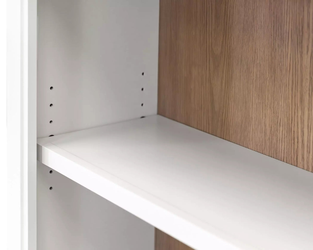 Albany bookcase adjustable shelf detail