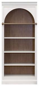 Albany white arched bookcase, front view
