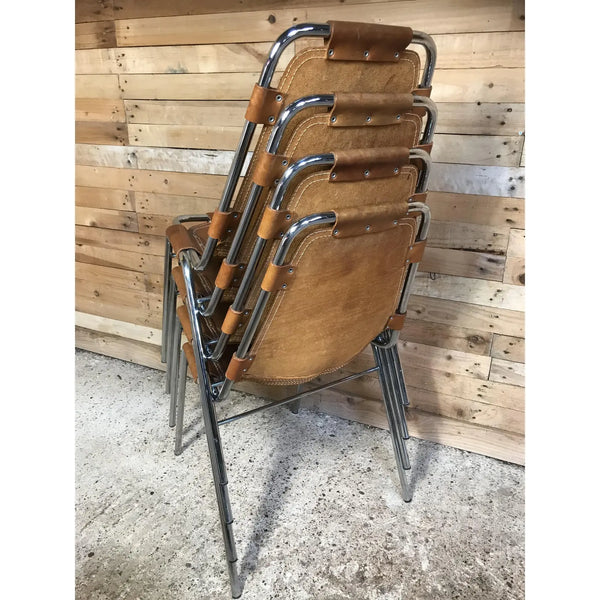 Les Arcs Chairs by Charlotte Perriand (Set of 5) 18